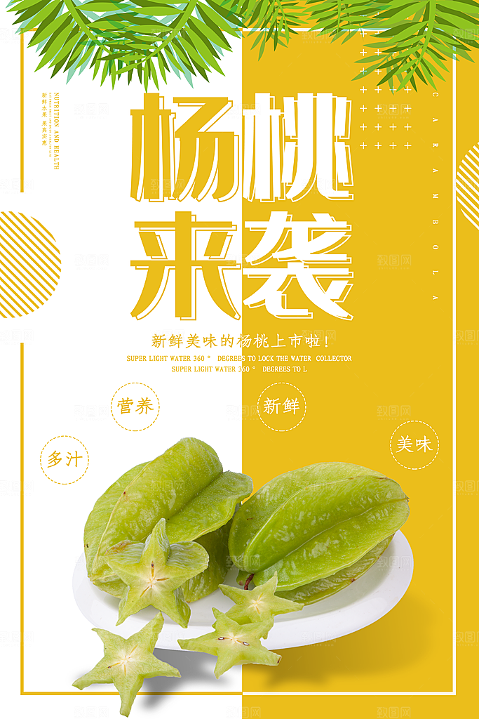 杨桃宣传海报展板设计素材