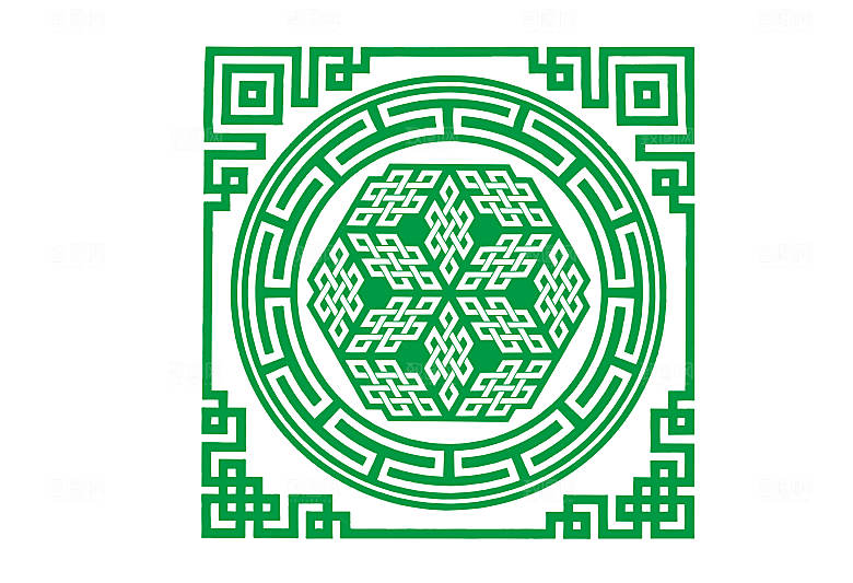 精致藏式花纹素材