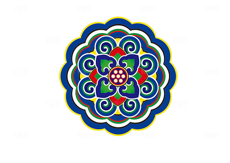 精致藏式花纹图案