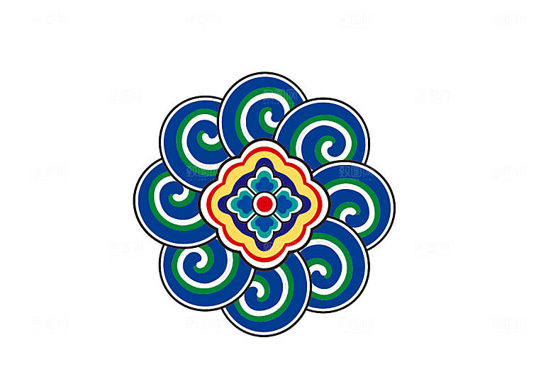 精致藏式花纹图案