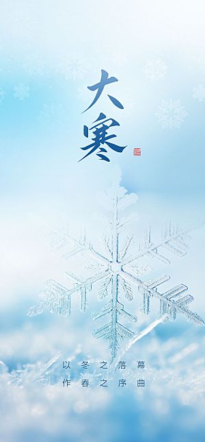 传统节气大寒海报模板