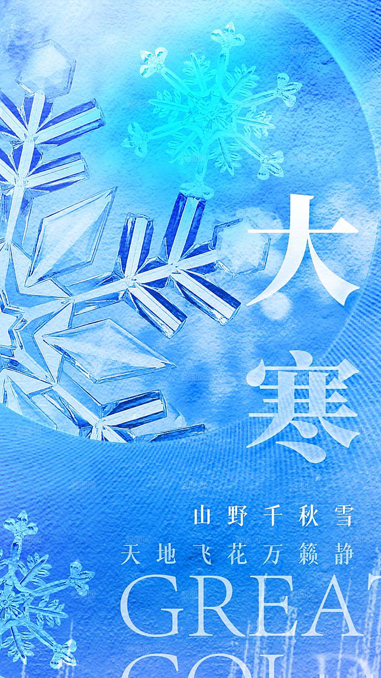 传统节气大寒海报模板