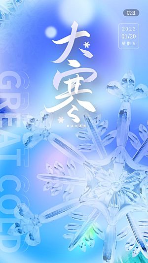 传统节气大寒海报模板