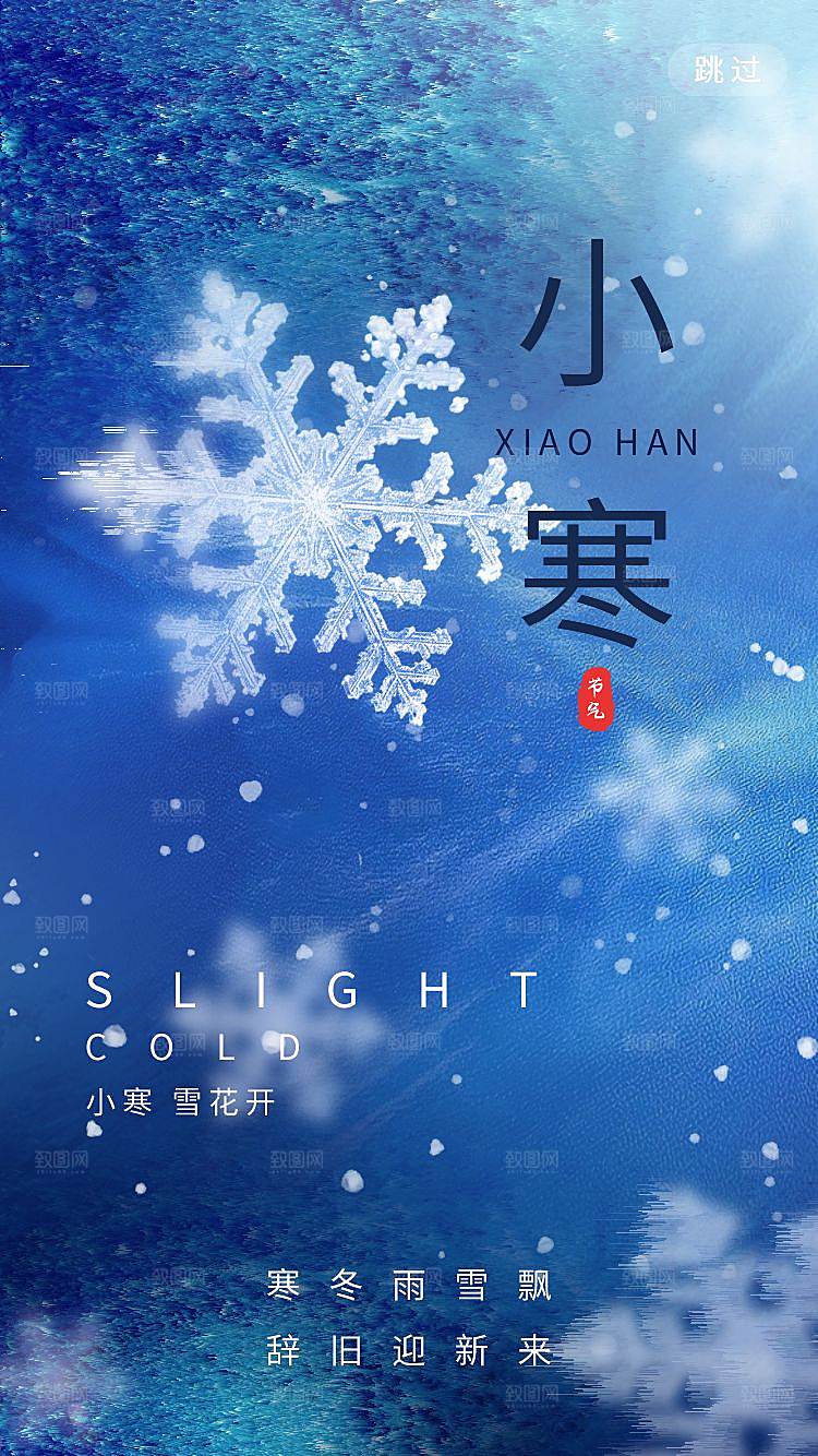 传统节气大寒海报模板