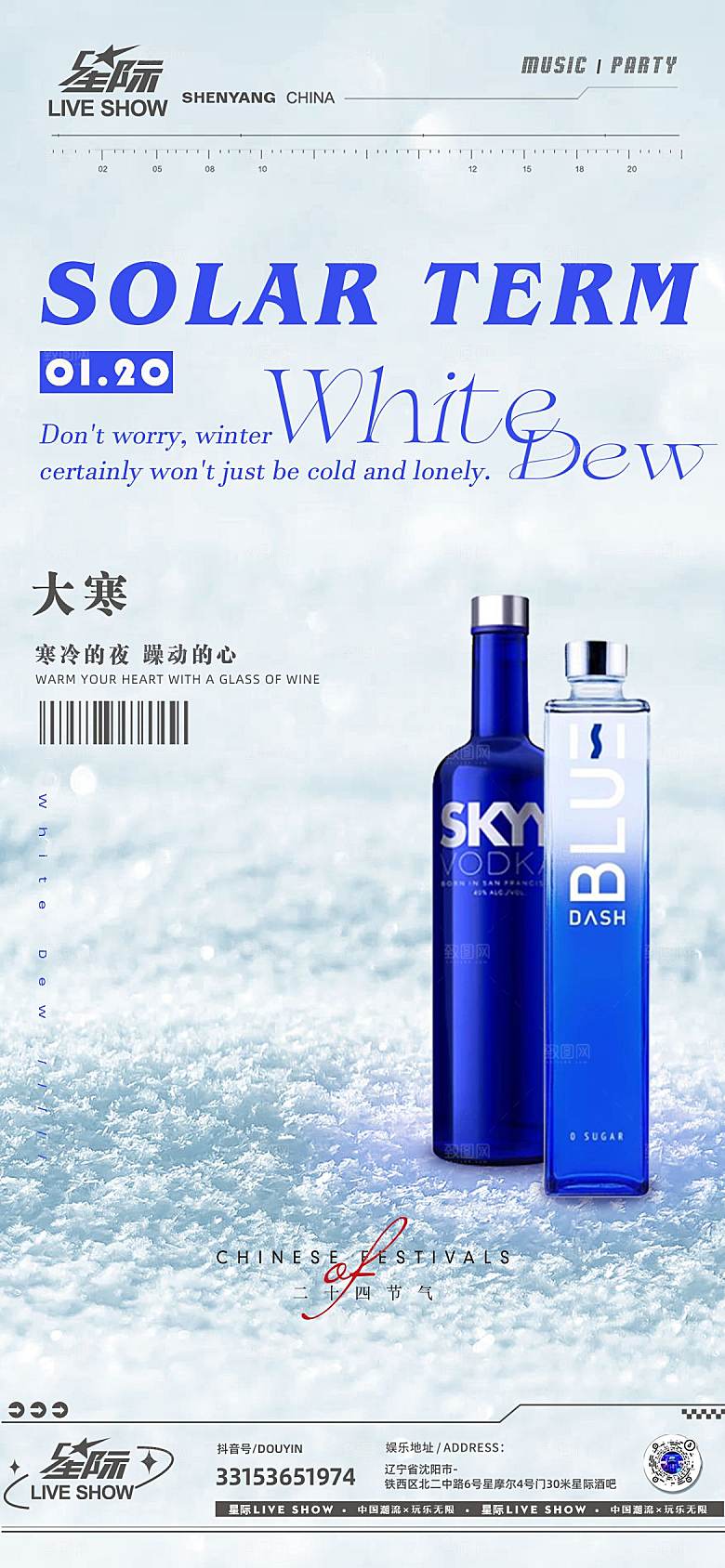 传统节气大寒海报模板