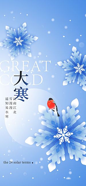 传统节气大寒海报模板