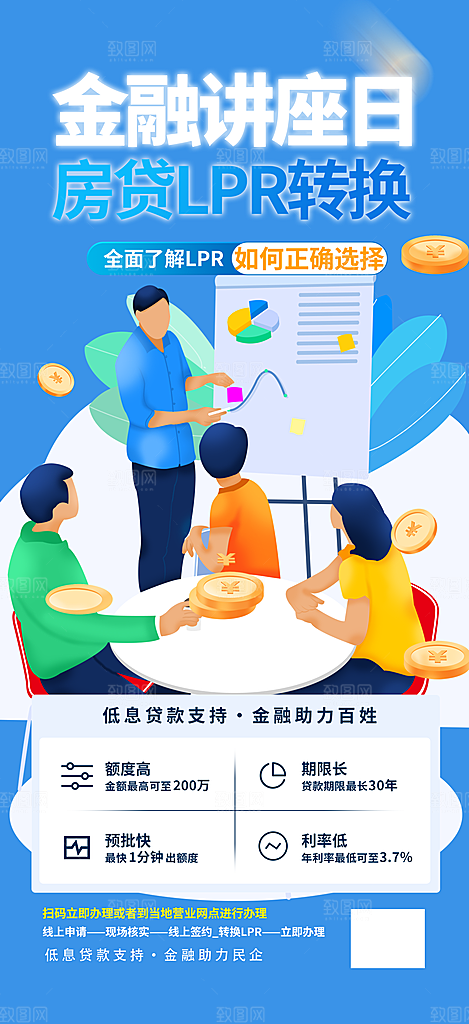 金融培训讲座活动海报