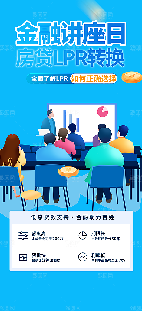 金融培训讲座活动海报