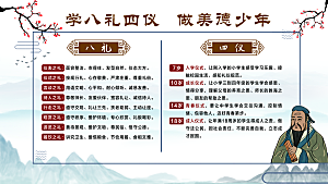 中国经典国学文化校园展板