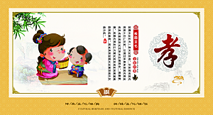 中国经典国学文化校园展板