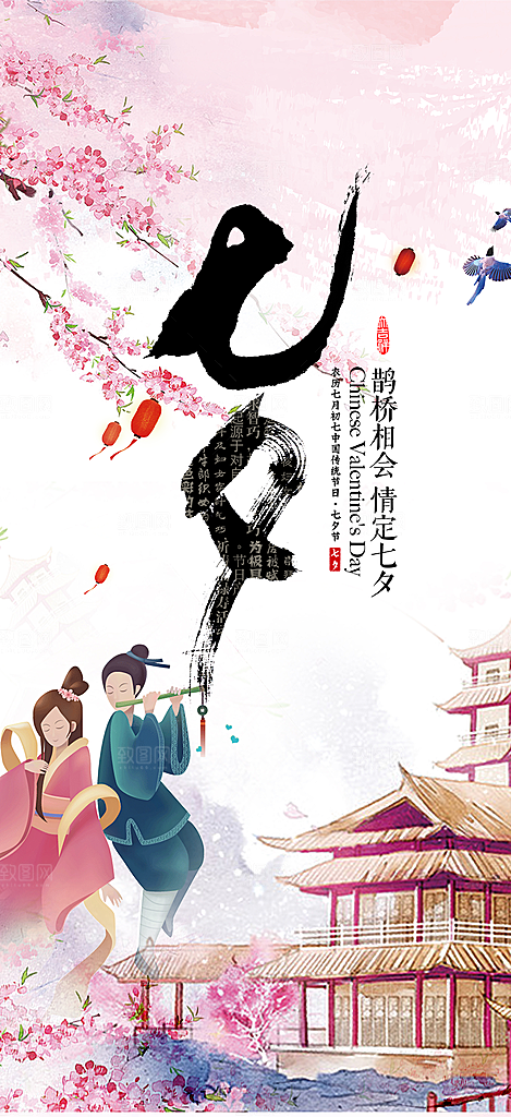 甜蜜七夕节情人节爱情活动海报