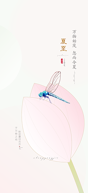 传统节气夏至海报模板
