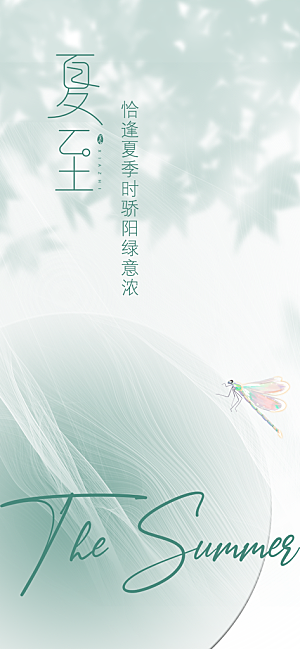 传统节气夏至海报模板