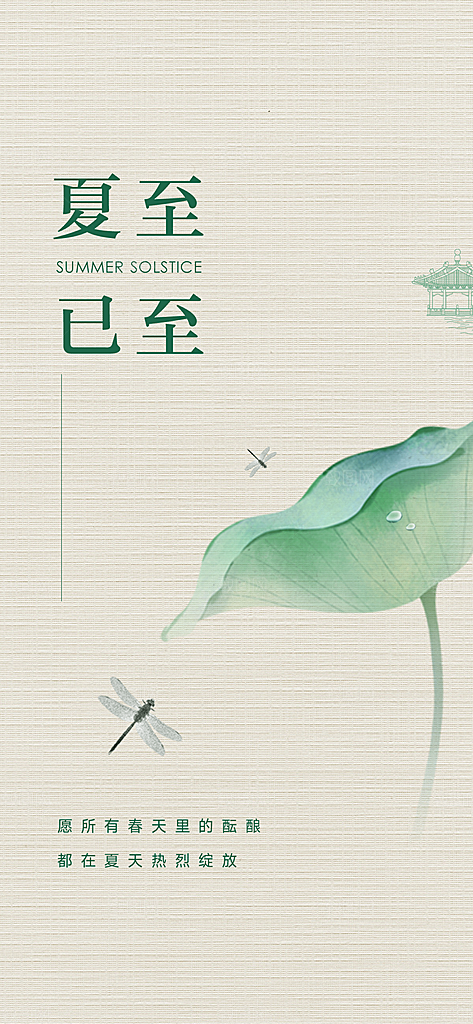 传统节气夏至海报模板