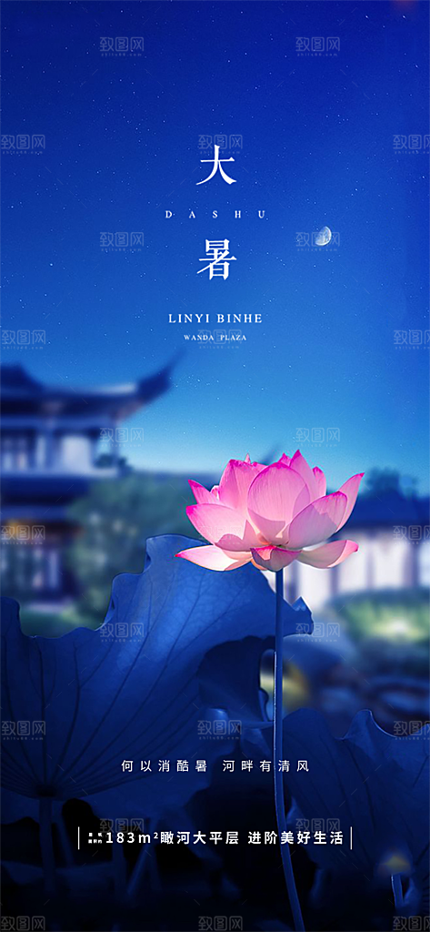大暑节气大暑海报