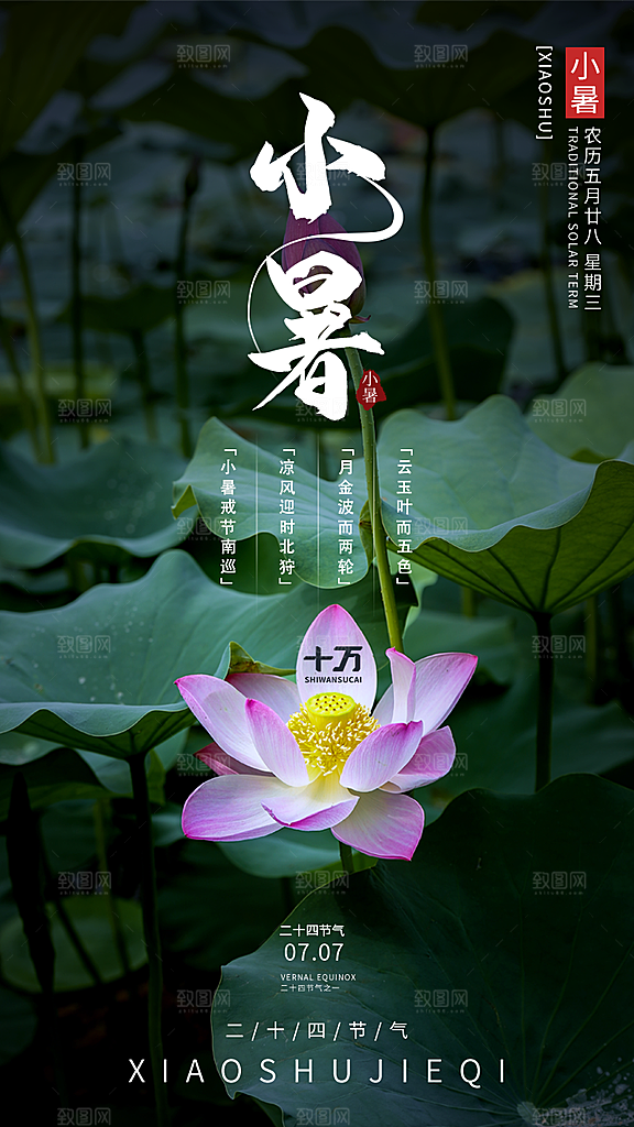 小暑节气宣传海报设计