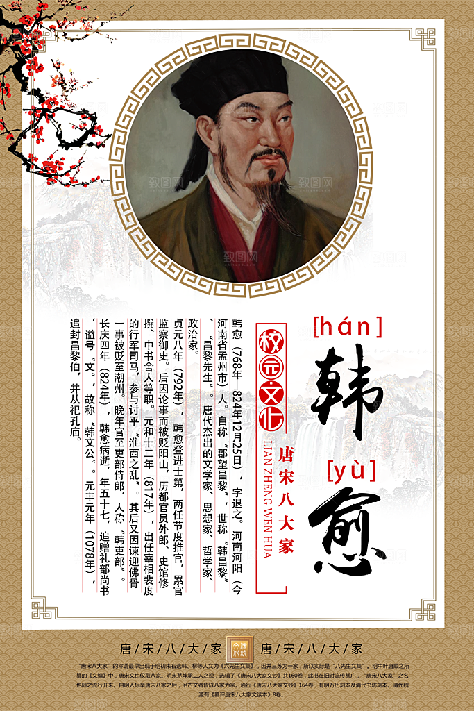 中国传统校园文化展板模版