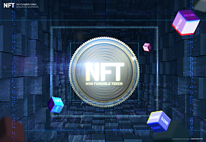 未来区块链技术NFT概念科技感海报