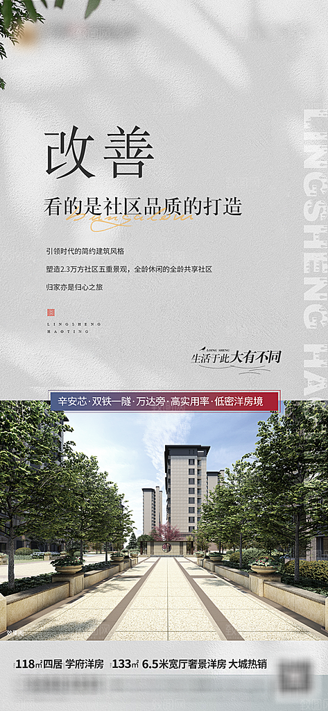 房地产高级简约价值点系列配套海报热销活动
