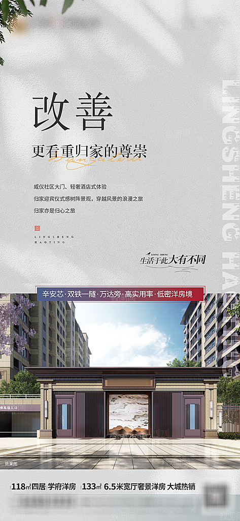 房地产高级简约价值点系列配套海报热销活动