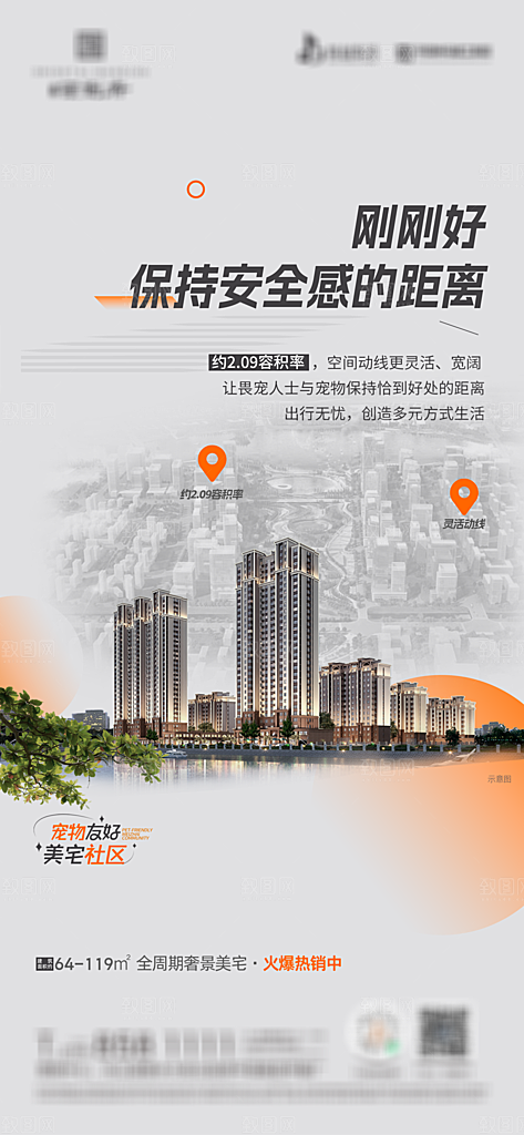 房地产高级简约价值点系列配套海报热销