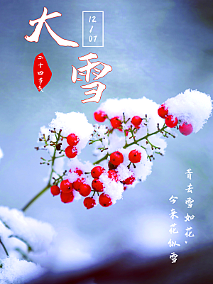 传统二十四节气大雪