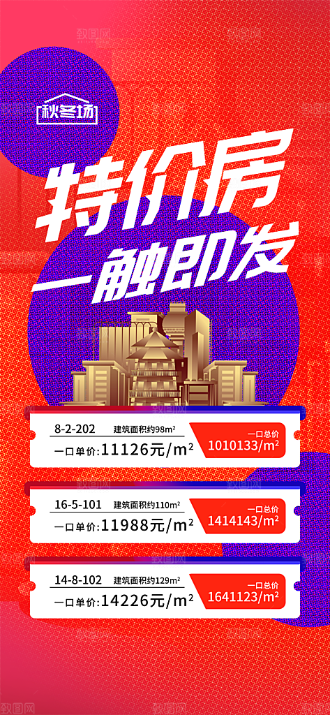 地产热销促销宣传特价热卖特惠海报