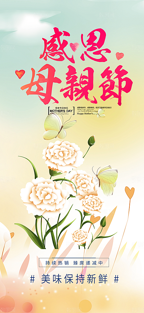 节日浓情母亲节活动海报