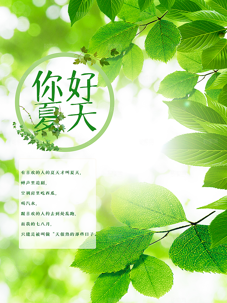 你好夏天宣传海报
