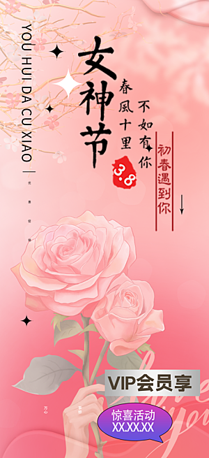 美好女神节妇女节活动海报