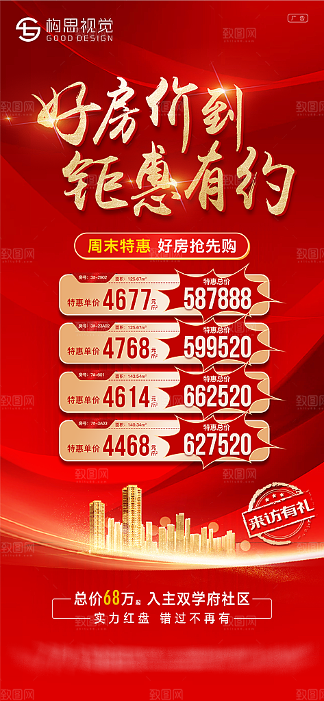 地产宣传热销特价火爆热卖特惠海报