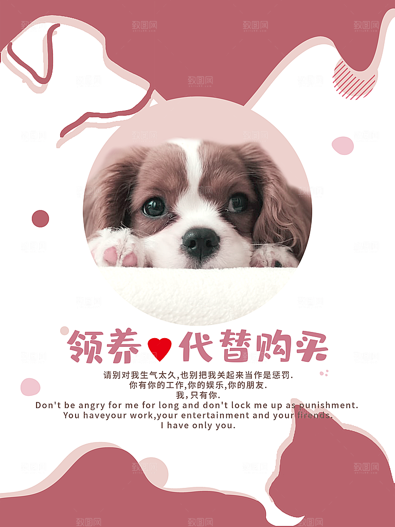 宠物动物口粮商店美容海报