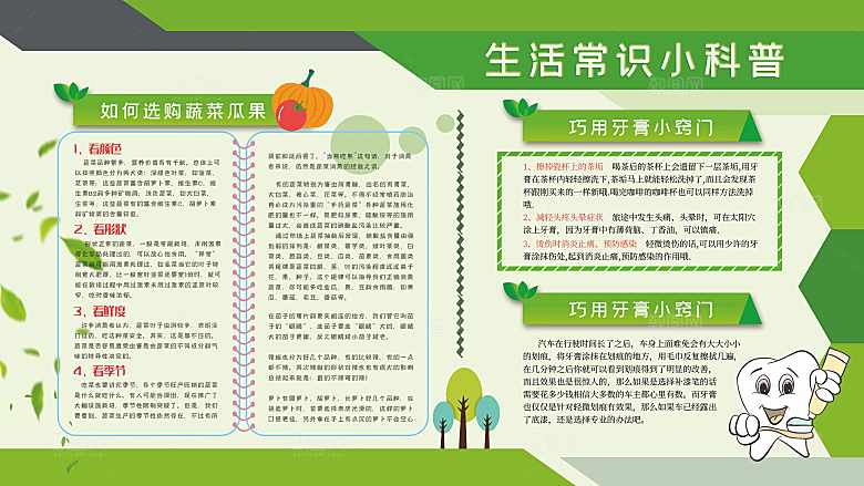 生活常识小科普宣传栏