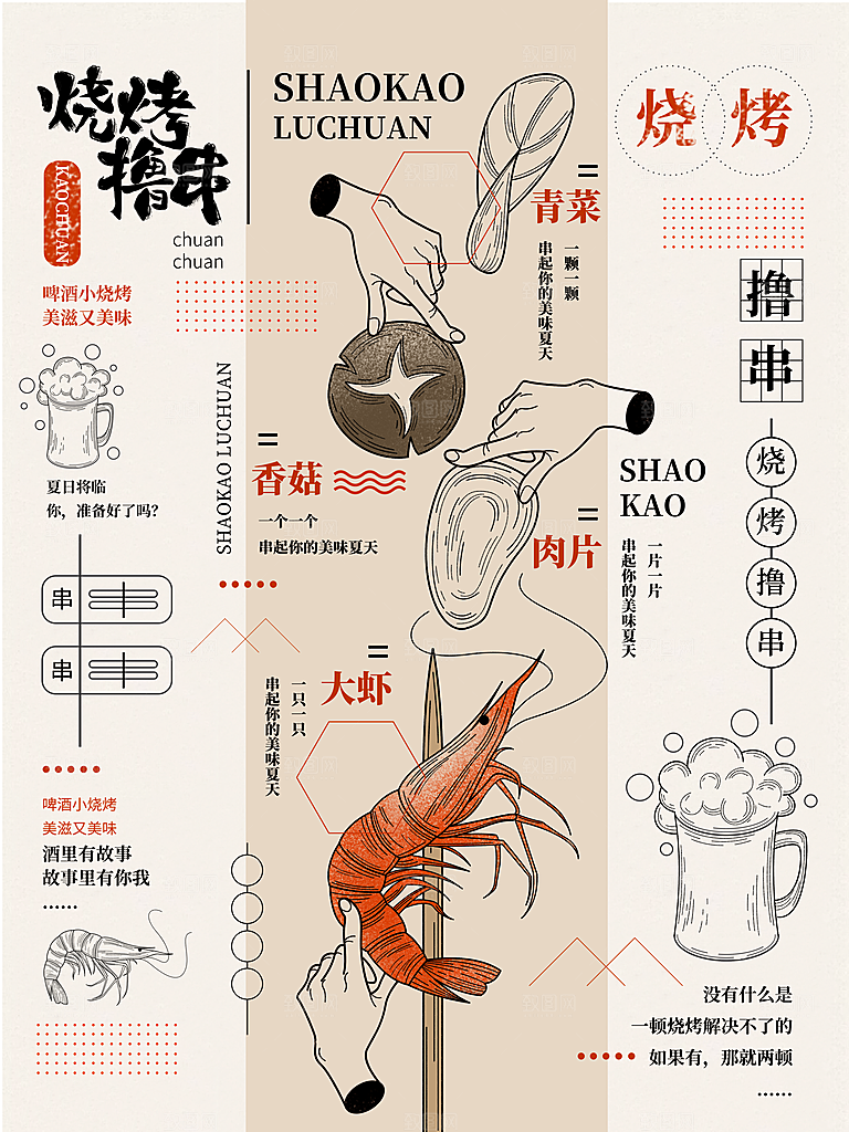 烧烤宣传海报设计