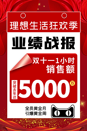 简约大气双11促销折扣模版