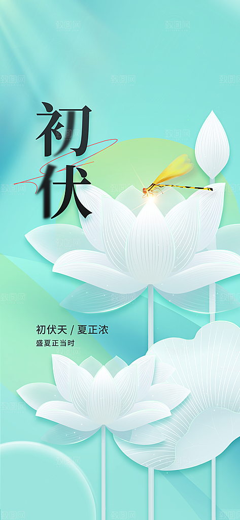 初伏节气传统活动海报