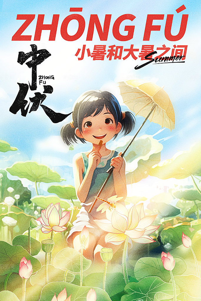 中伏节气传统活动海报