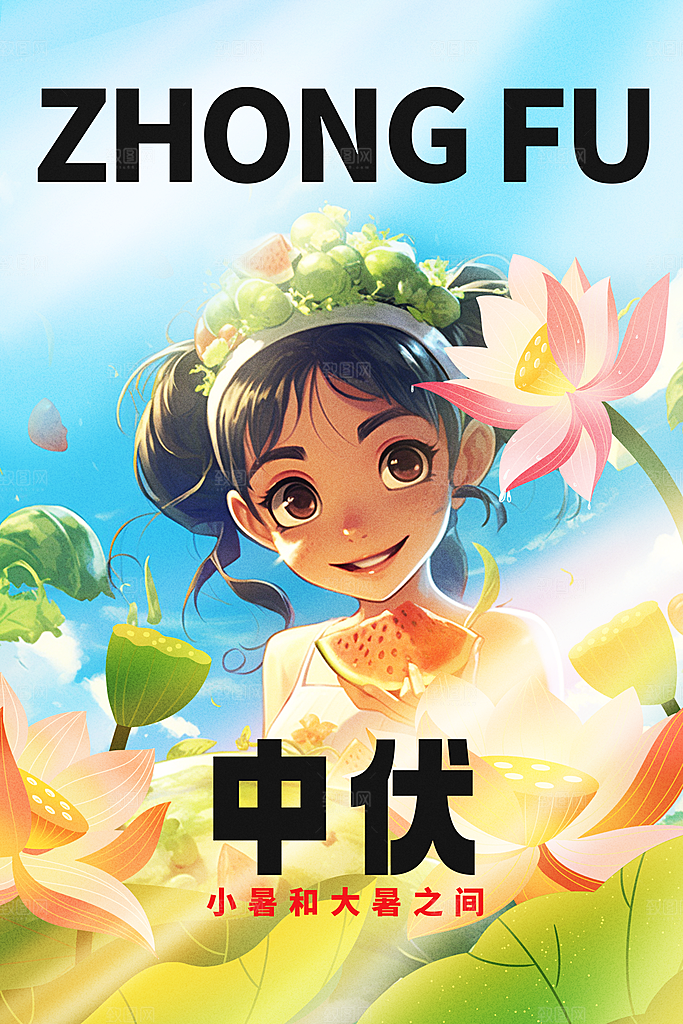 中伏节气传统活动海报