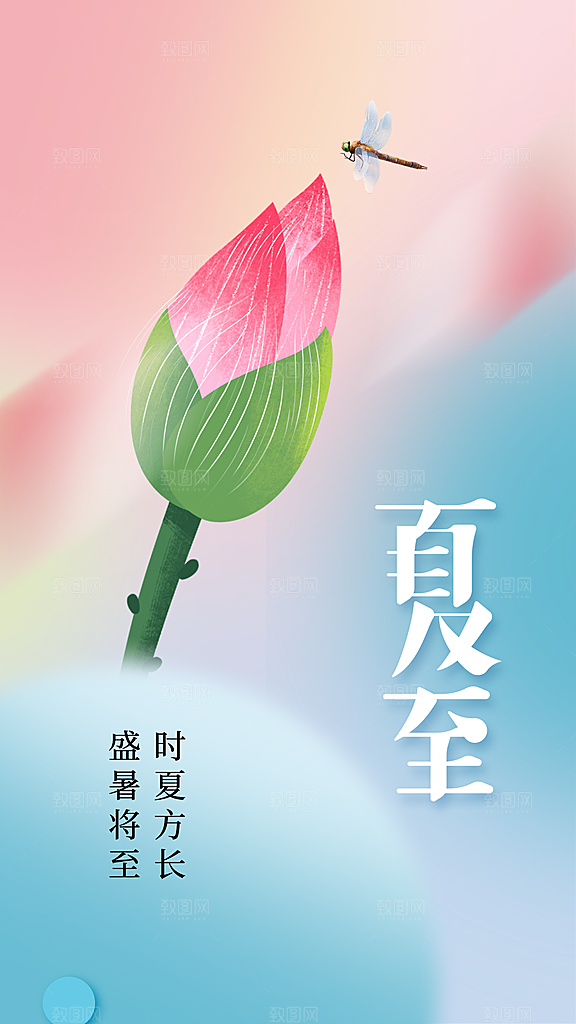 夏至节气传统活动海报