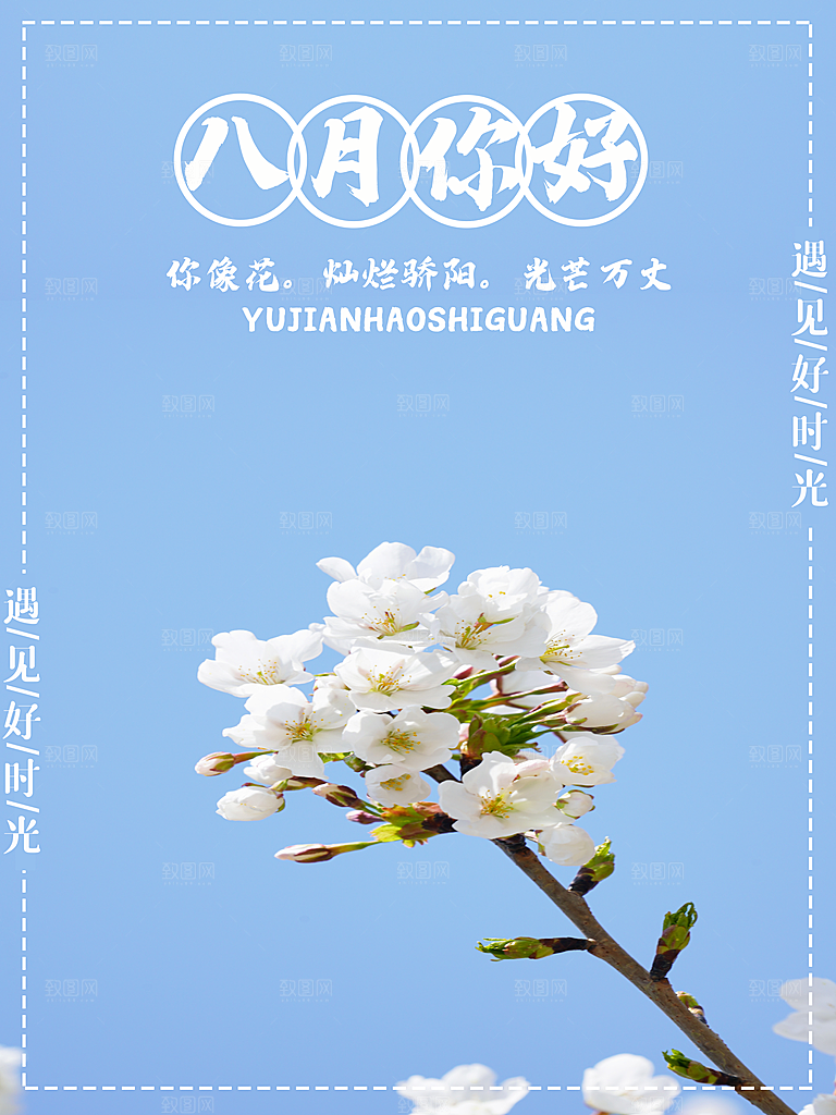 八月你好宣传海报