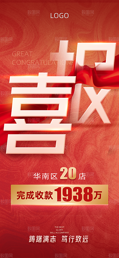 地产业绩销售战报喜报海报