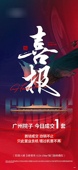 业绩销售战报喜报海报