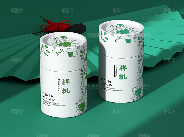 原创3D茶叶罐样机