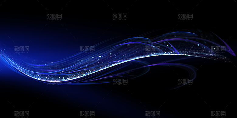 互联网大数据AI科技感蓝色展板背景