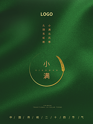 传统节气小满海报模版