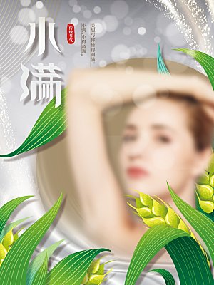 传统节气小满海报模版