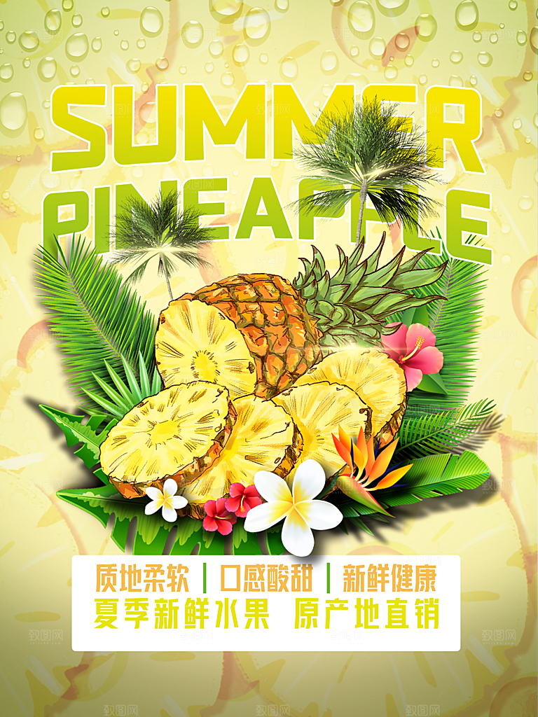 夏季新鲜水果美味菠萝