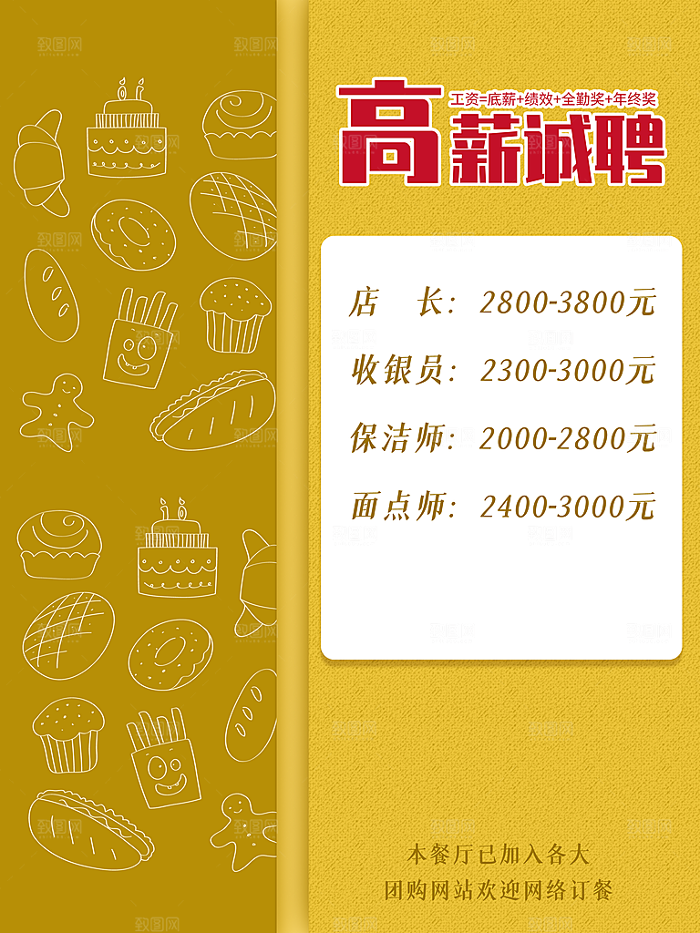 高薪诚聘宣传海报