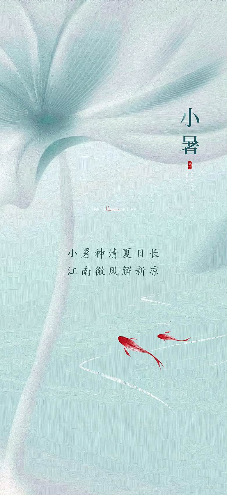 小暑节气简约大气海报