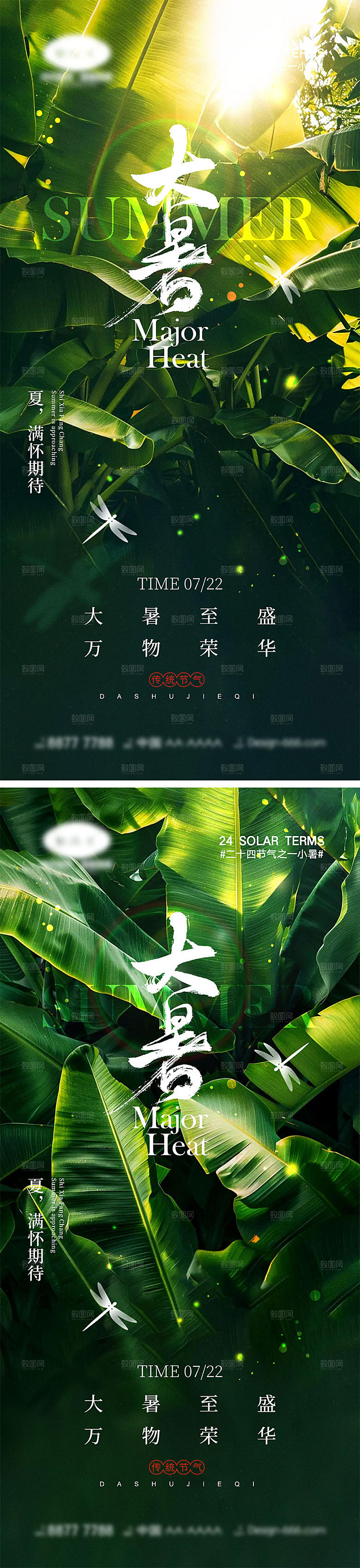 大暑节气宣传海报
